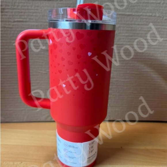 Stanley Heart Pattern Red Tumbler 40 oz - Picture 2 of 4
